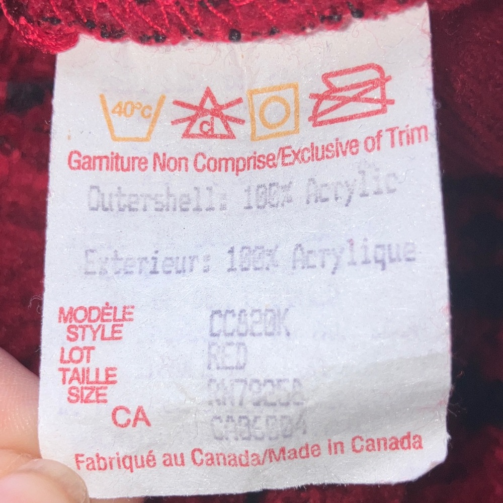 Vintage‎ Red Carpet Fleece Jacket with Black Brand Print - Picture 9 of 12